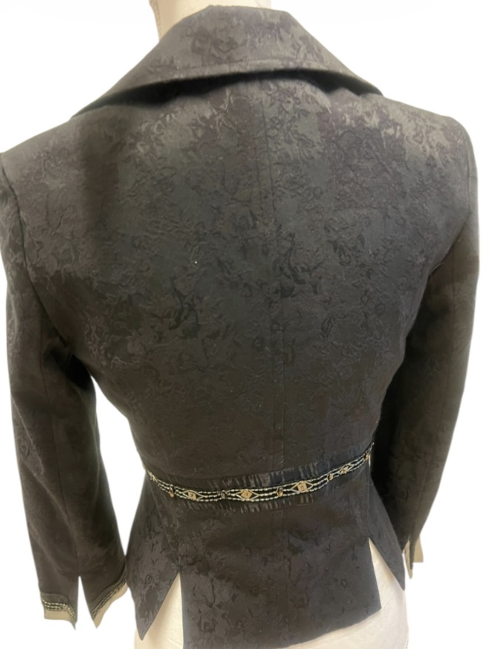 Georgiou Studio vintage y2k Black jacquard beaded jacket - Picture 7 of 17